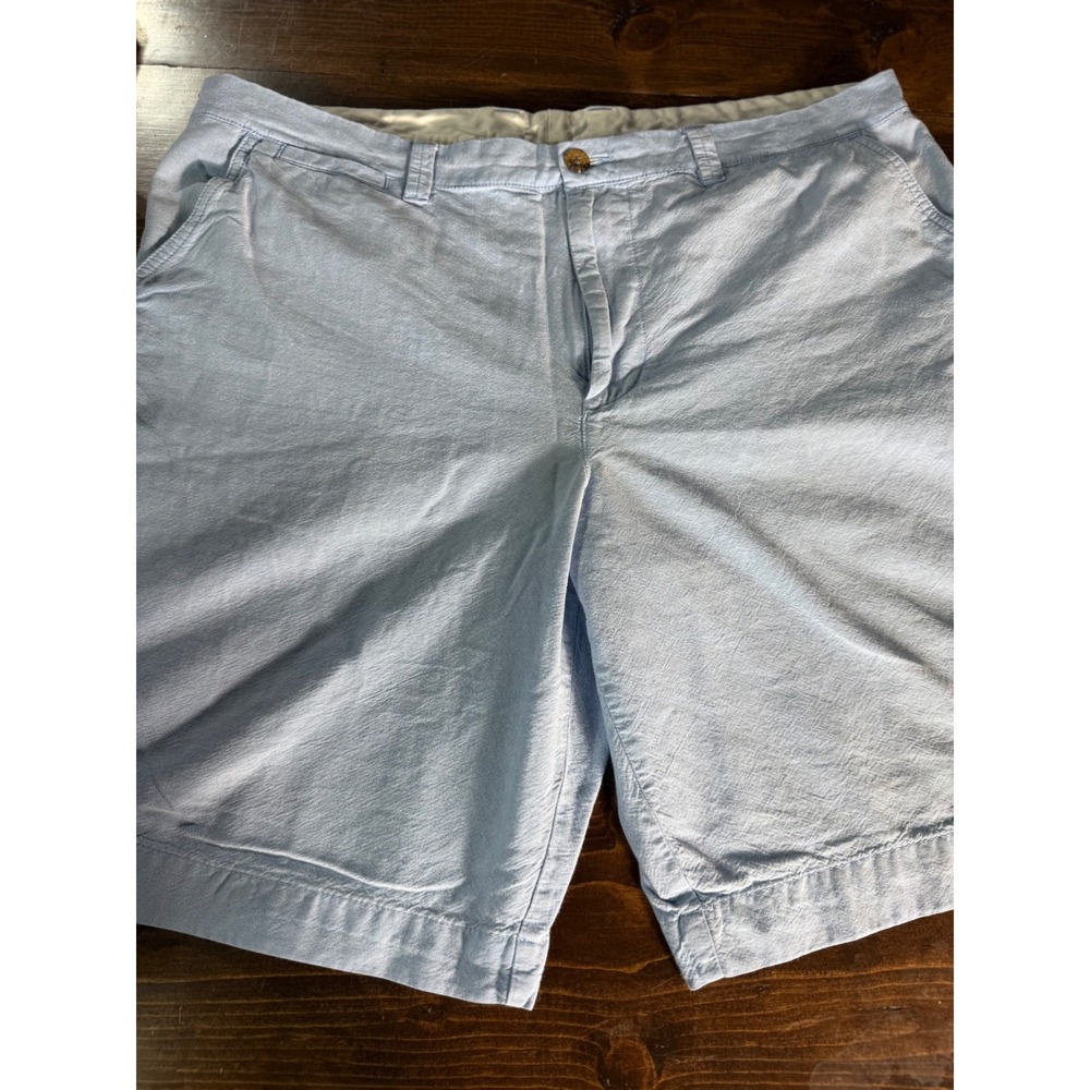 Le Tigre Mens Light Blue‎ Flat Front Shorts Size 40 Chambray Oxford RN 69016